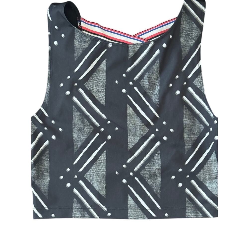 Nike Pro Dri-FIT Tank Top‎ Size Medium Black Strappy Back Crop Run Club
